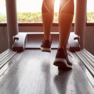 running on treadmill