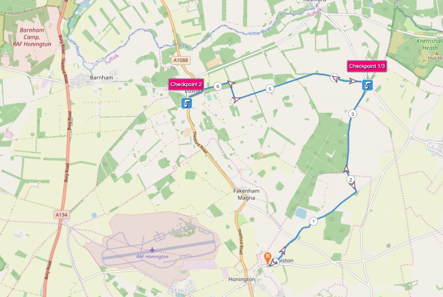 AV Running Christmas Eve Trail Half Marathon Course Map