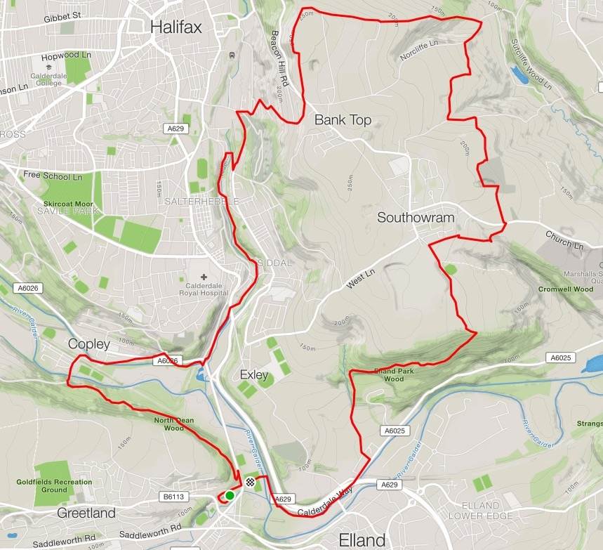 Bluebell Trail Race Course Map