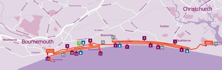 Bournemouth Half Marathon Course Route Map