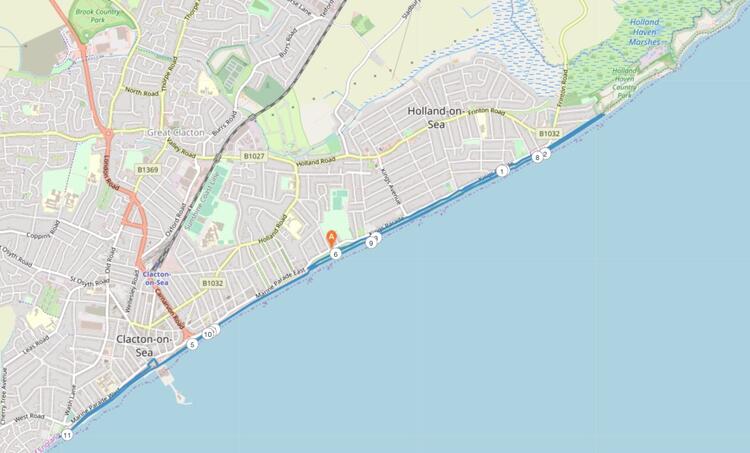 Clacton Half Marathon Course Map