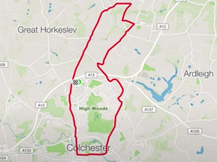 Colchester Half Marathon Course Map