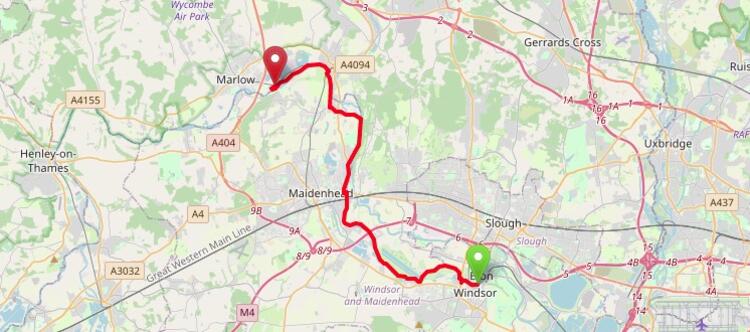 Down Tow Up Flow Half Marathon Route Map