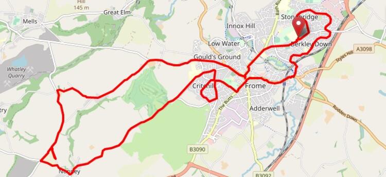 Frome Half Marathon Race Route Map