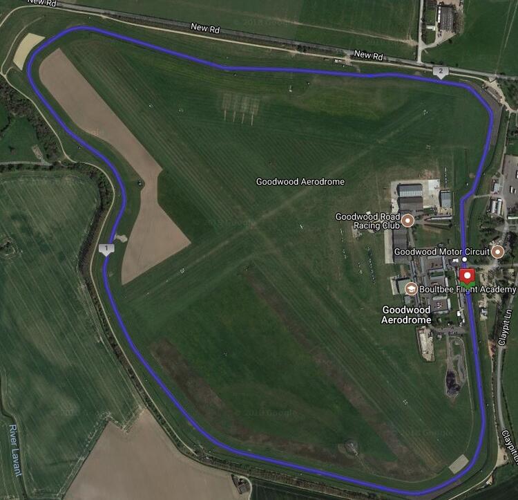 Goodwood Motor Circuit Half Course Map
