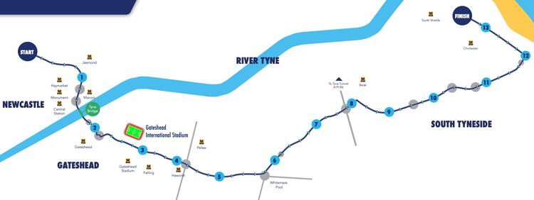 Great North Run Course Map