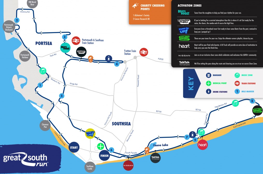 Great South Run Route Map