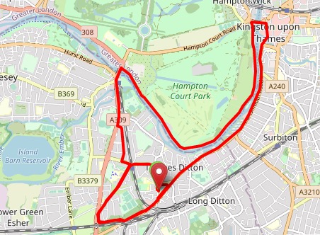 Harry Hawkes 10 Mile Course Map