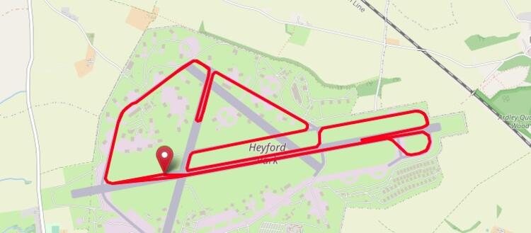 Heyford Airbase Half Marathon Route
