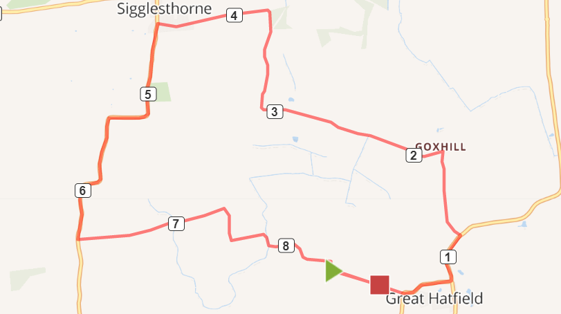 Hornsea Third Marathon Route Map