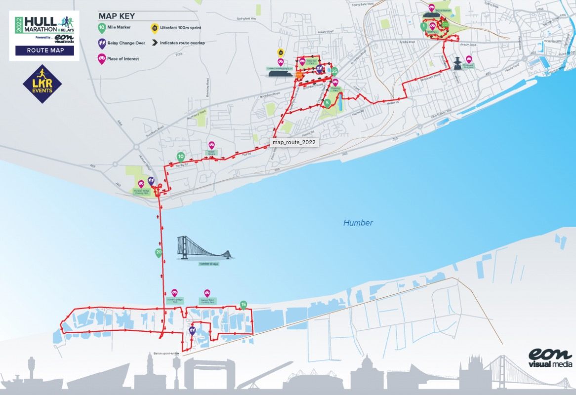 Hull Marathon Course Map