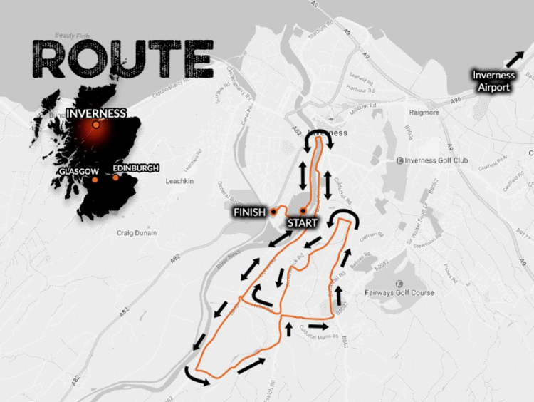 Inverness Half Marathon Map