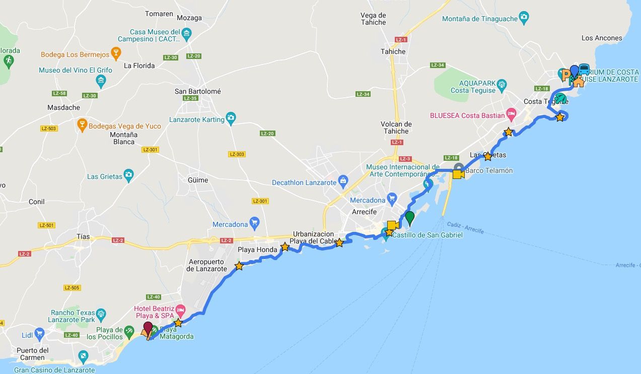 Lanzarote International Marathon Course Map