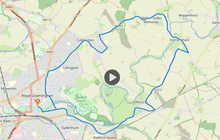Leamington Spa Half Marathon Race Route Map