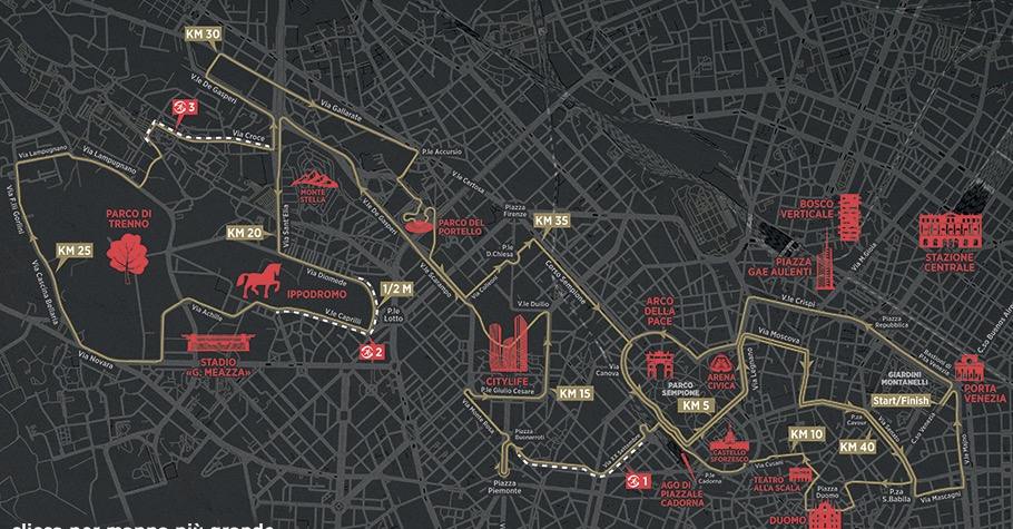 Milan Marathon Course Map