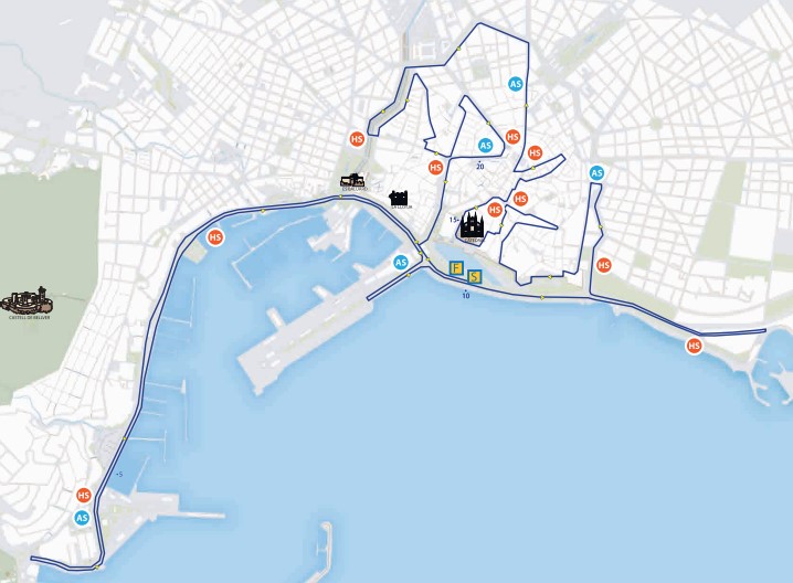 Palma Majorca Half Marathon Race Route