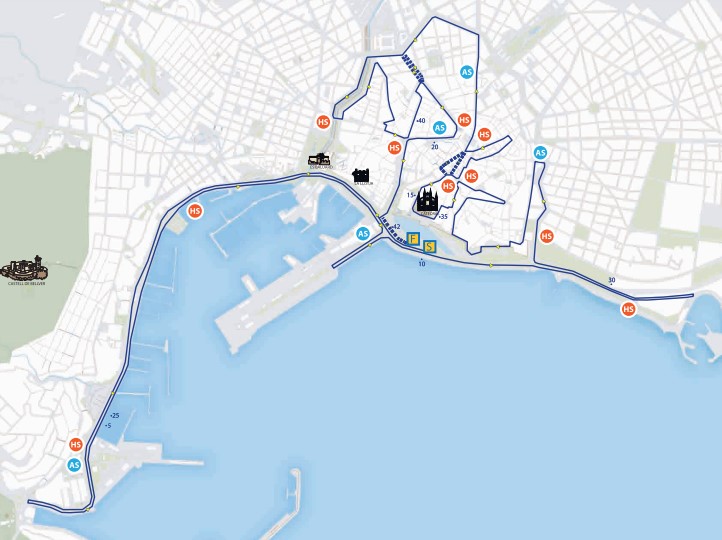 Palma Majorca Marathon Race Route