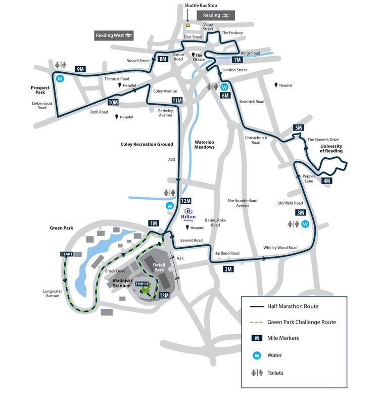 Reading Half Marathon Sunday 23rd Mar 2025 13milers Com   Reading Half Marathon Route 