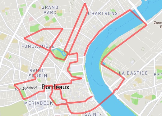 Semi Marathon de Bordeaux Metropole Route Map