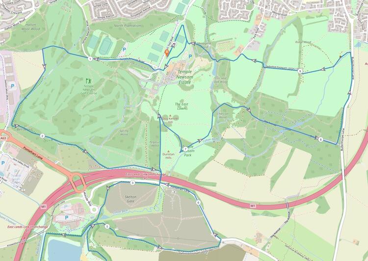 Temple Newsam 10 Course Map