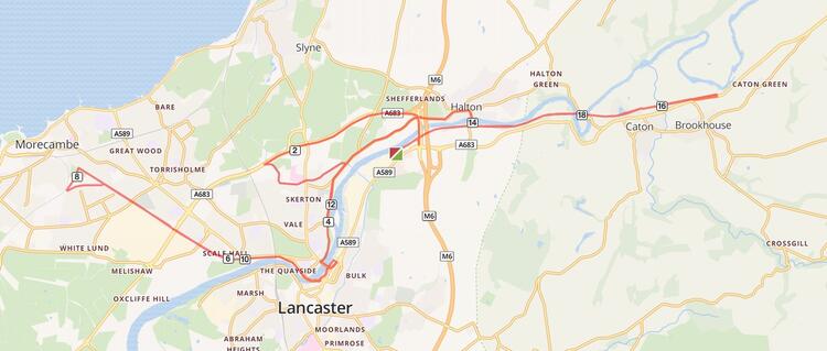 Trimpell 20 Race Route Map