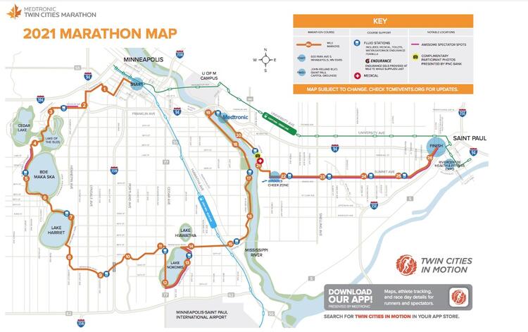 Twin Cities Course Map 