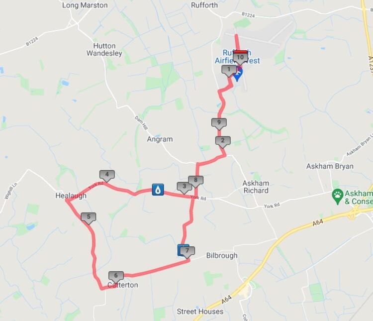 Vale of York 10 Course Map