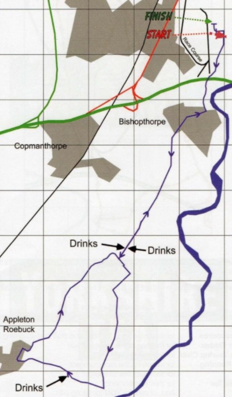 York Brass Monkey Half Marathon Course Map