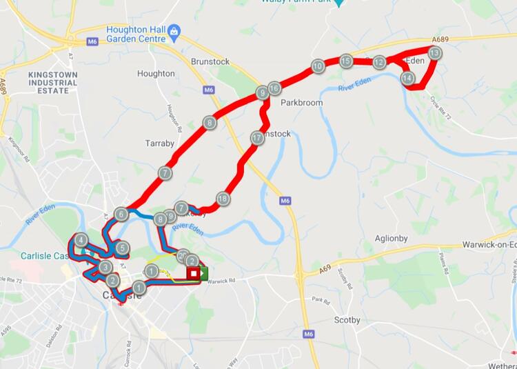 Carlisle Half Marathon Route Map