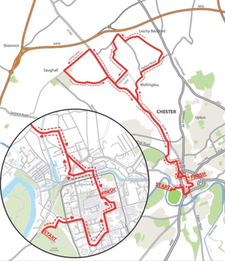 Chester Half Marathon Route