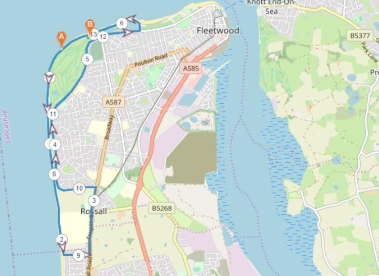 Fleetwood Half Marathon Course Map