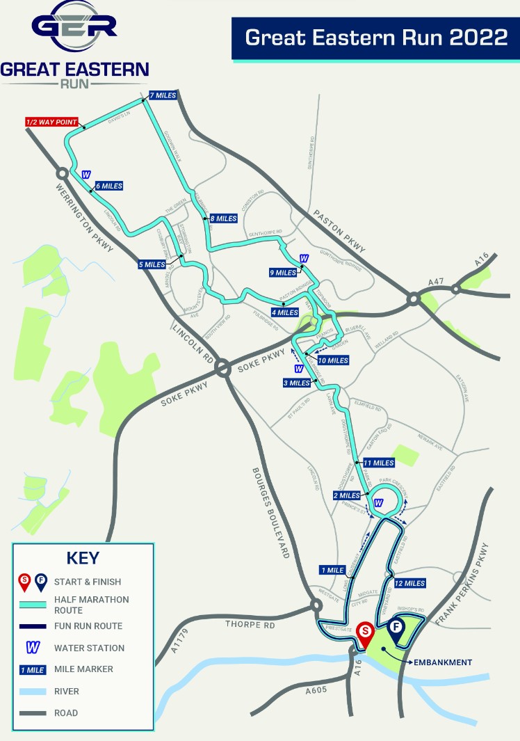 Great Eastern Run Course Map