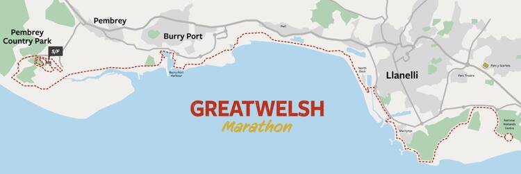 Great Welsh Marathon Course Map