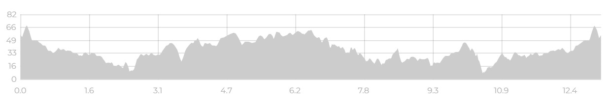 Havering Half Marathon Elevation Profile
