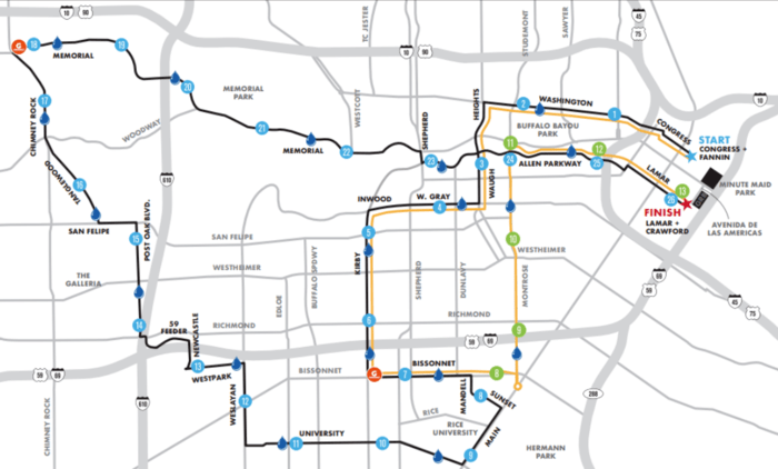 Houston Marathon Course Map
