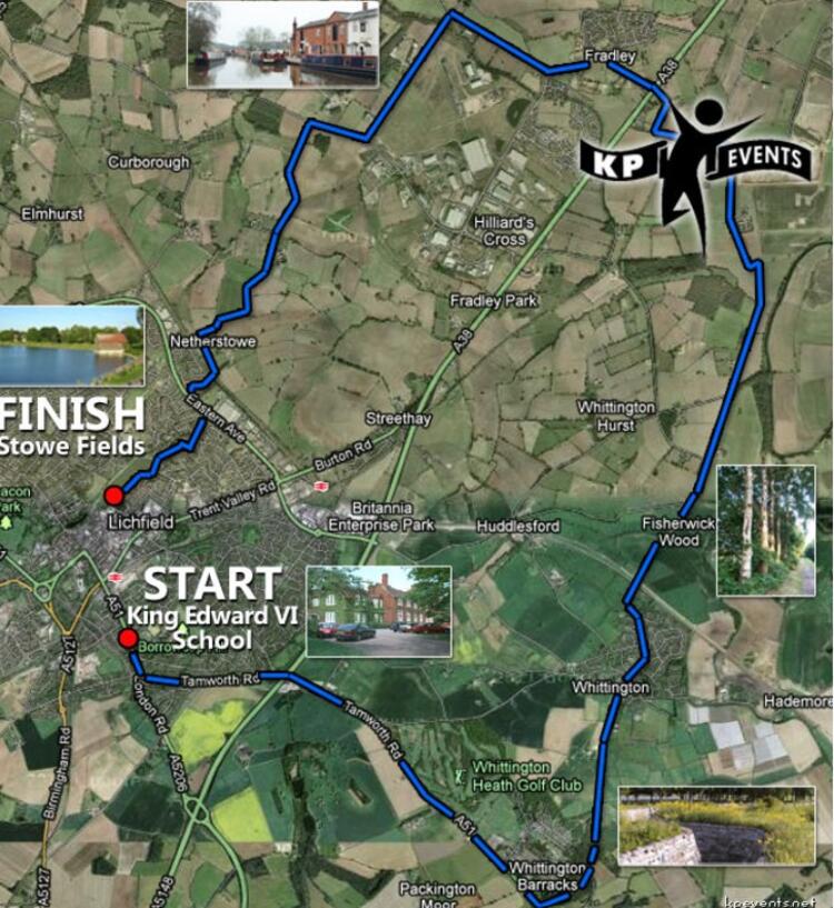 Lichfield Half Marathon Course Route