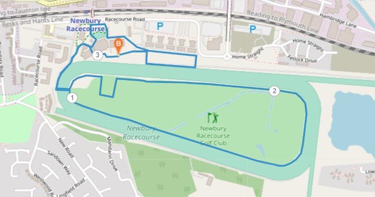 Newbury Racecourse Half Marathon Course Route