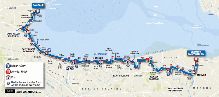 parcours marathon saint michel