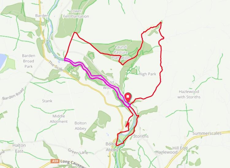 Run Bolton Abbey Half Marathon Route Map