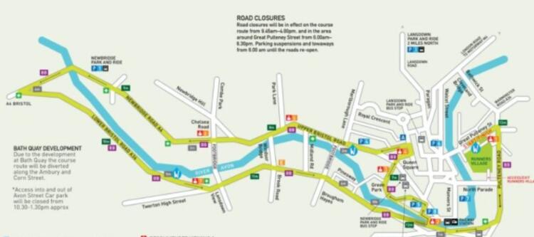 Running High Bath Half Marathon Course Map