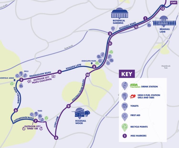 Sheffield half marathon route map