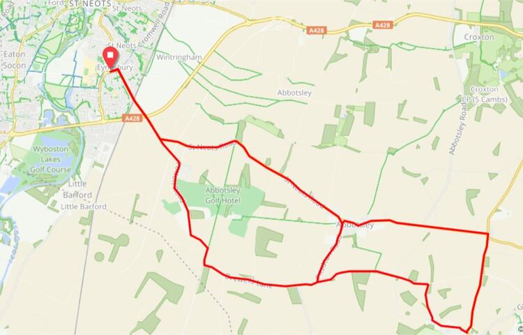 St. Neots Half Marathon Race Route