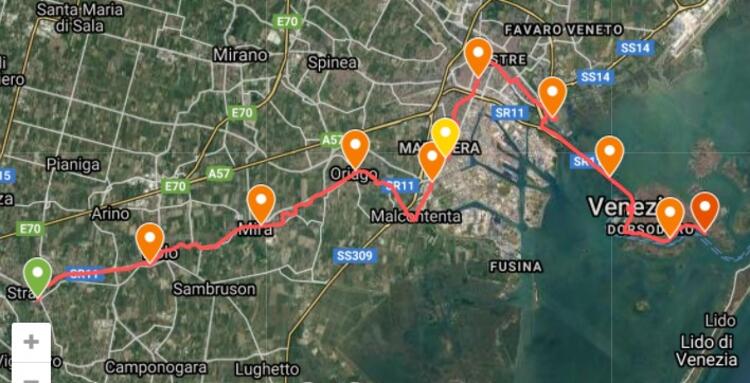 Venice Marathon Race Route